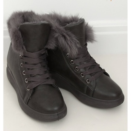 Gray boots with fur A07 Gray grey 1