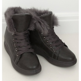 Gray boots with fur A07 Gray grey 2