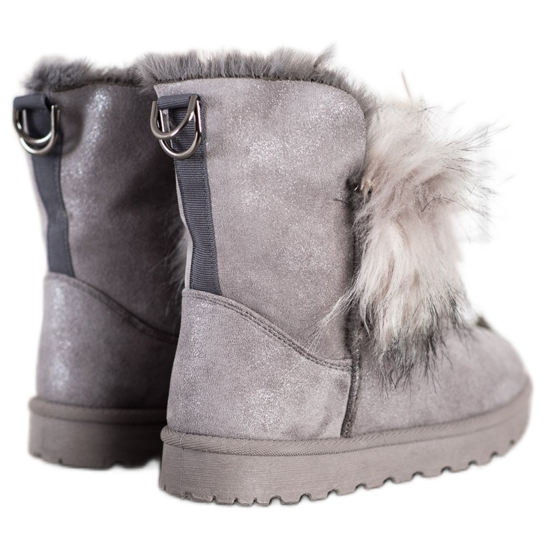 Bella Paris Snow Boots With Fur grey 1