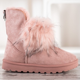 Bella Paris Snow Boots With Fur pink 1