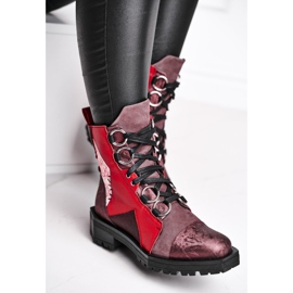 Women's Boots Leather Maciejka Burgundy 04184-23 / 00-3 red 2 Women's Boots Leather Maciejka Burgundy 04184-23 / 00-3 red 2