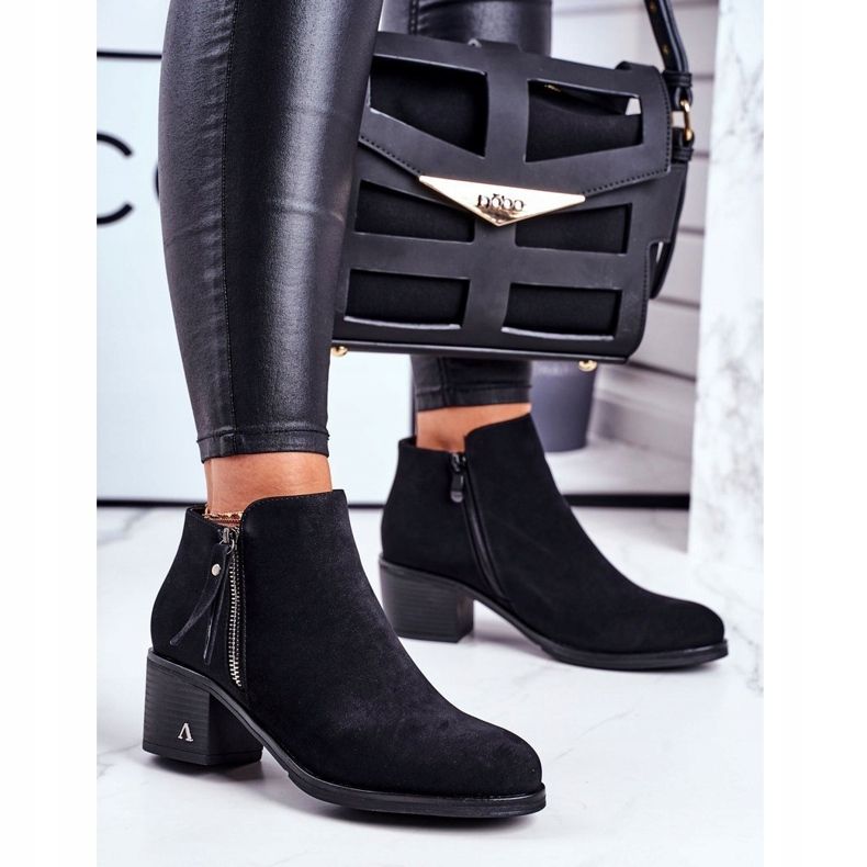 S.Barski Women's Boots On A Heel Warm Black Blanche 1 S.Barski Women's Boots On A Heel Warm Black Blanche 1