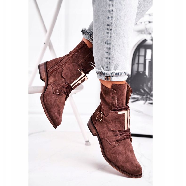Women's Boots Nicole Suede Brown 2591 2 Women's Boots Nicole Suede Brown 2591 2