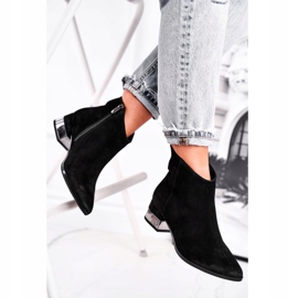 Women's Leather Warm Boots Laura Messi Black 2207 1