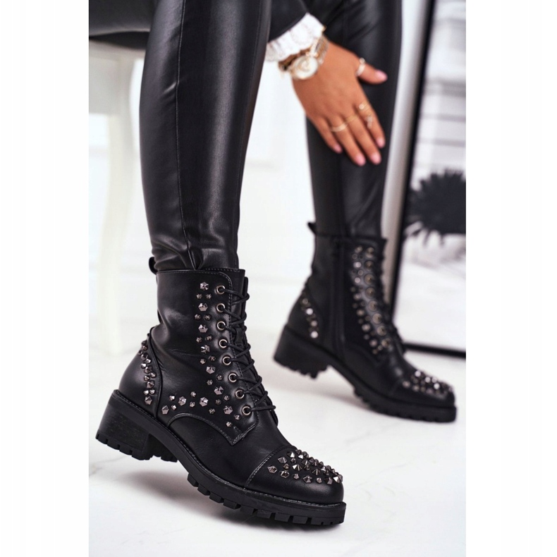 Women's boots with studs Black Chill 1