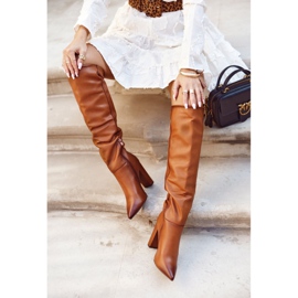 SEA Women's Boots On Heel Warm Camel Vellma brown 1