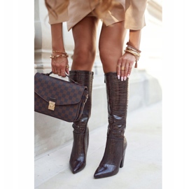 SEA Women's Boots On A Heel Warm Brown Belvim 1