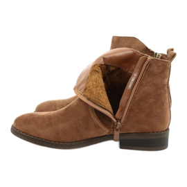 Evento Camel suede ankle boots with zippers brown 5