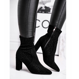 S.Barski Women's Boots On Heel Centki Black Panther 2 S.Barski Women's Boots On Heel Centki Black Panther 2