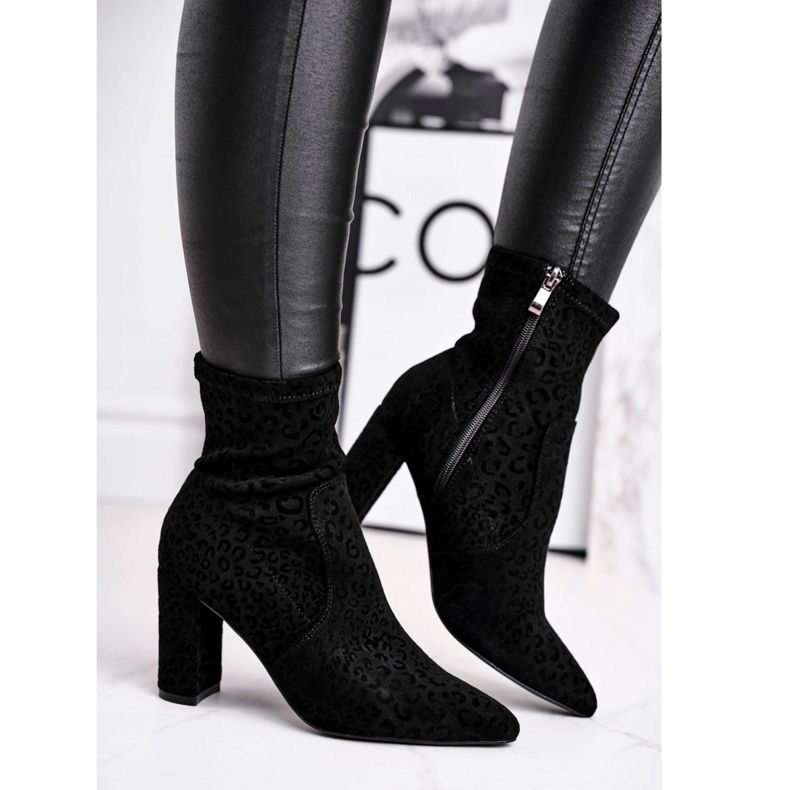 S.Barski Women's Boots On Heel Centki Black Panther 2 S.Barski Women's Boots On Heel Centki Black Panther 2