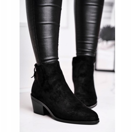 S.Barski Women's Boots Flat Heel Warm Autumn Black Milky 2