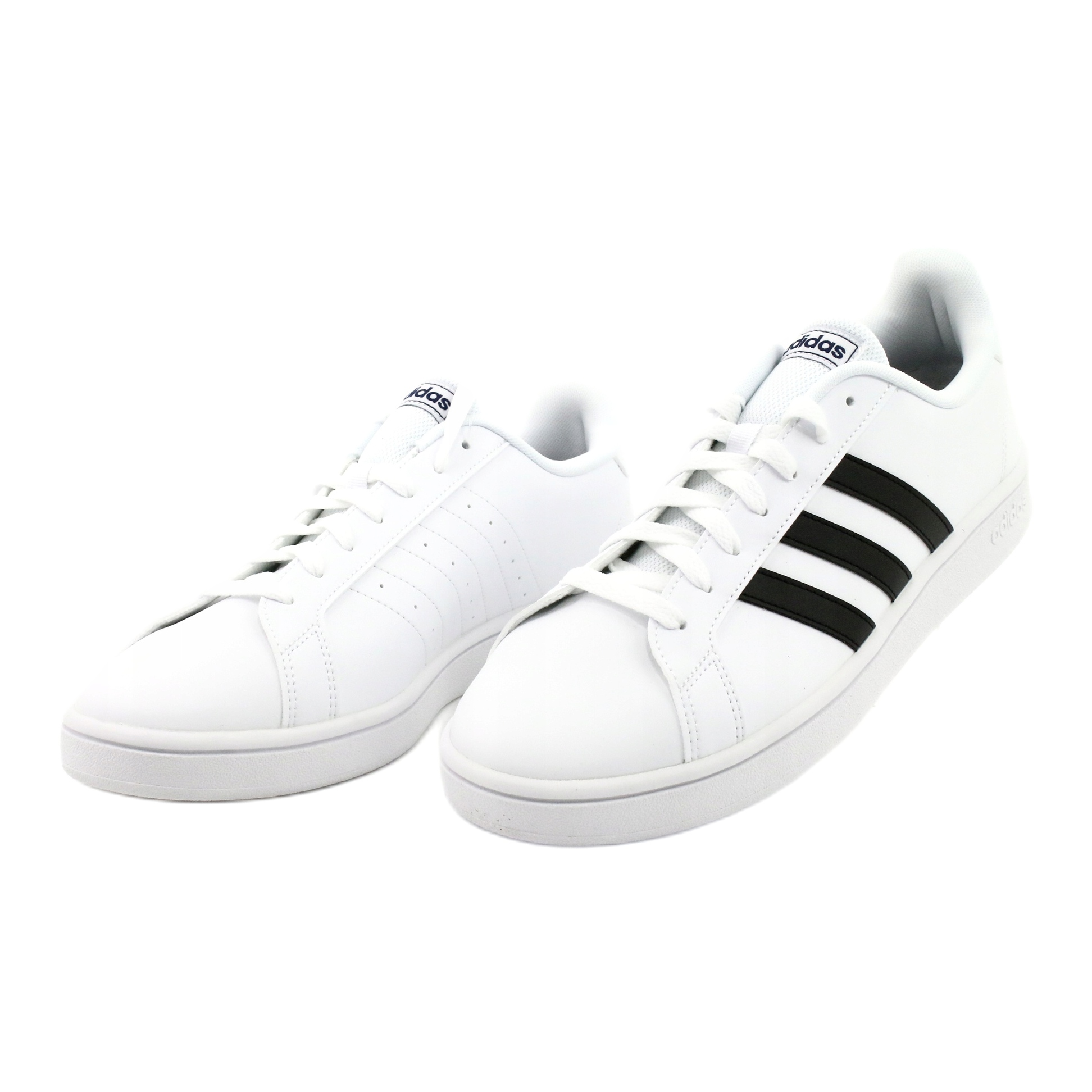 Adidas Men\'s Grand Court Base Tennis Shoes EE7904 White Black‎ Sz 7.5 ADIDAS EE7904 GRAND COURT BASE ?www.calzadosmodesto.com main image 2