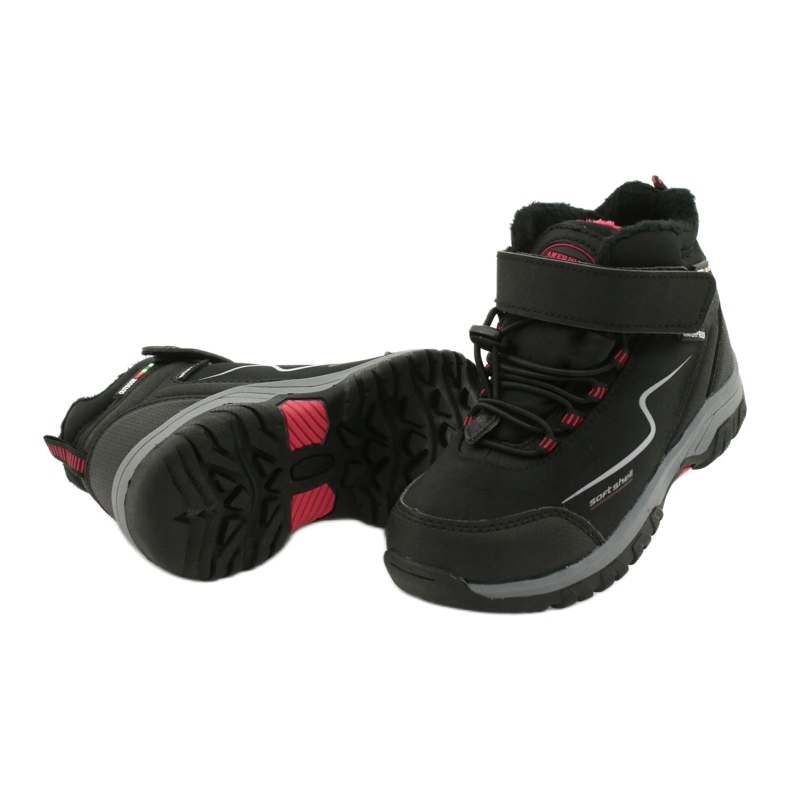 Soft-shell sports boots with American Club HL38 / 20 membrane black red 3