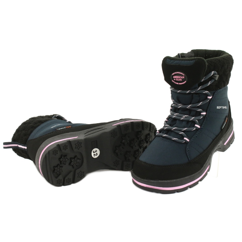 American Club Softhell boots with SN03 / 20 membrane black navy blue pink 3