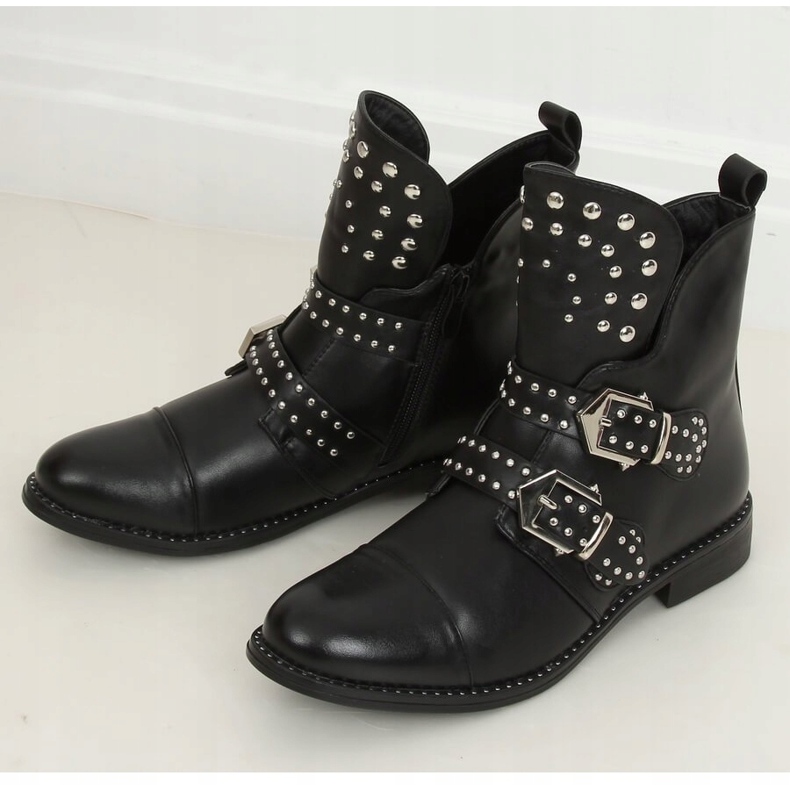 Black Boots with studs black A2300 Black 1