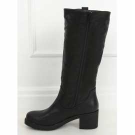 Black military boots J19-37 Black 1