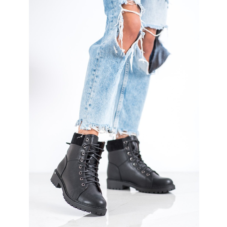 Kylie Laced Trappers black 1