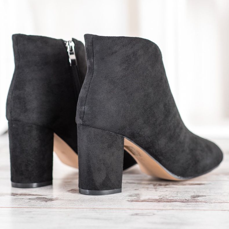 SHELOVET Black suede boots 1