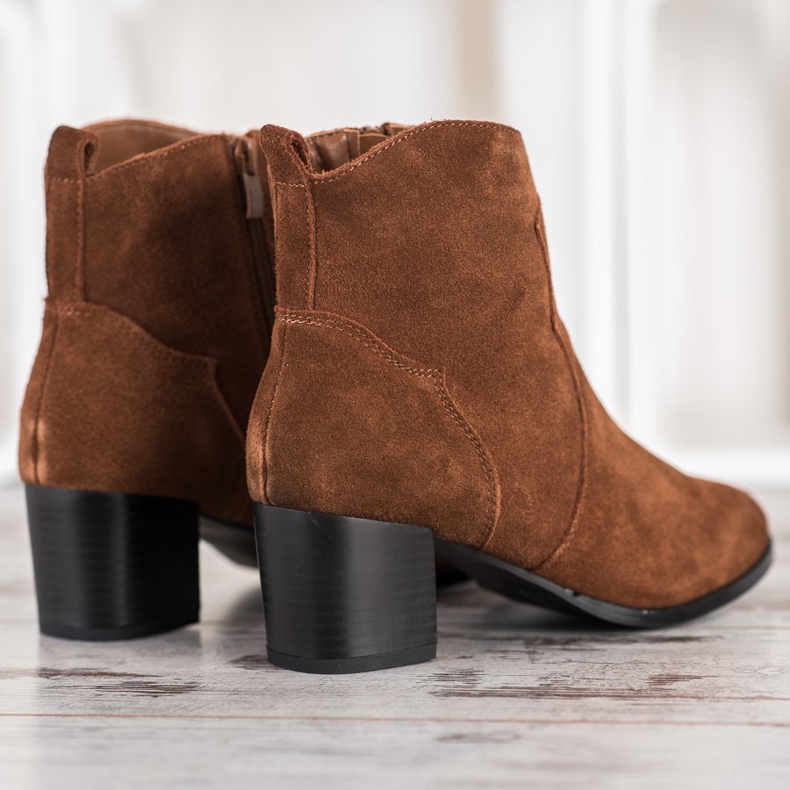 Filippo Leather high-heeled ankle boots brown 1