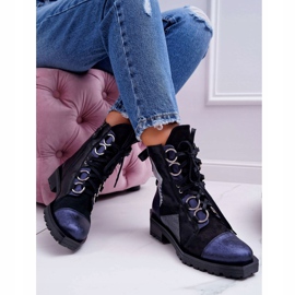 Women's Boots Leather Maciejka Navy Blue 04184-17 / 00-3 2
