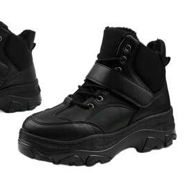 Black fashionable sports sneakers made of eco-leather Soulsille 1 Black fashionable sports sneakers made of eco-leather Soulsille 1