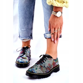 Women's Brogues Oxfords Leather Flowers Maciejka 04087-43 multicolored 1