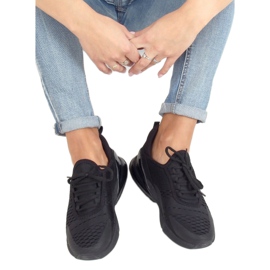 Black HY104 Black sports shoes 1