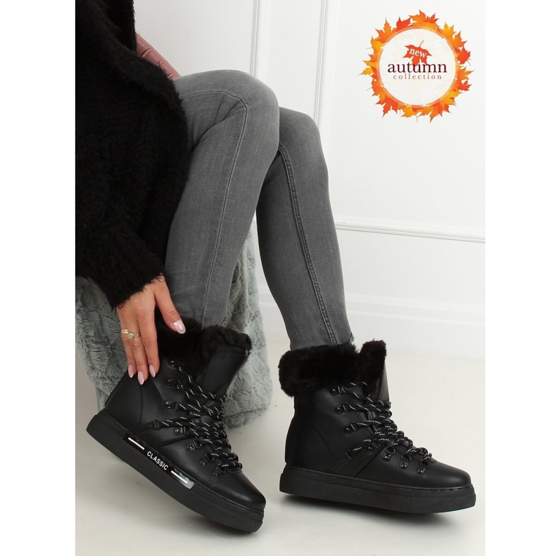 Black thickly insulated snow boots BK903 Black 1 Black thickly insulated snow boots BK903 Black 1