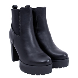 Black RB25 Black platform boots 1