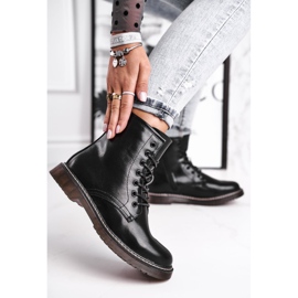 EVE Marita Black Boots Women's Trappers Glany 1