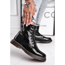 EVE Women's Boots Lacquered Trappers Boots Black Marita 2 EVE Women's Boots Lacquered Trappers Boots Black Marita 2