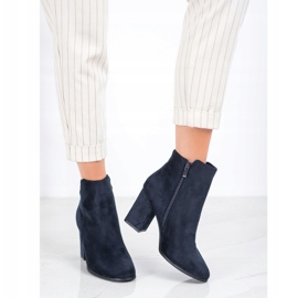 SHELOVET Navy blue boots on a pillar 2