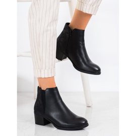 SHELOVET Comfortable high-heeled boots black 1