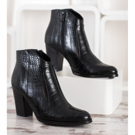 Filippo Fashionable Snake Print boots black 2