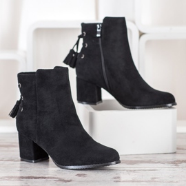 SHELOVET Boots With Fringes black 1