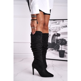 PS1 Women's Boots On High Heel Suede Black Dynamic 1