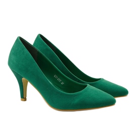 Green classic X8053 suede heels 1