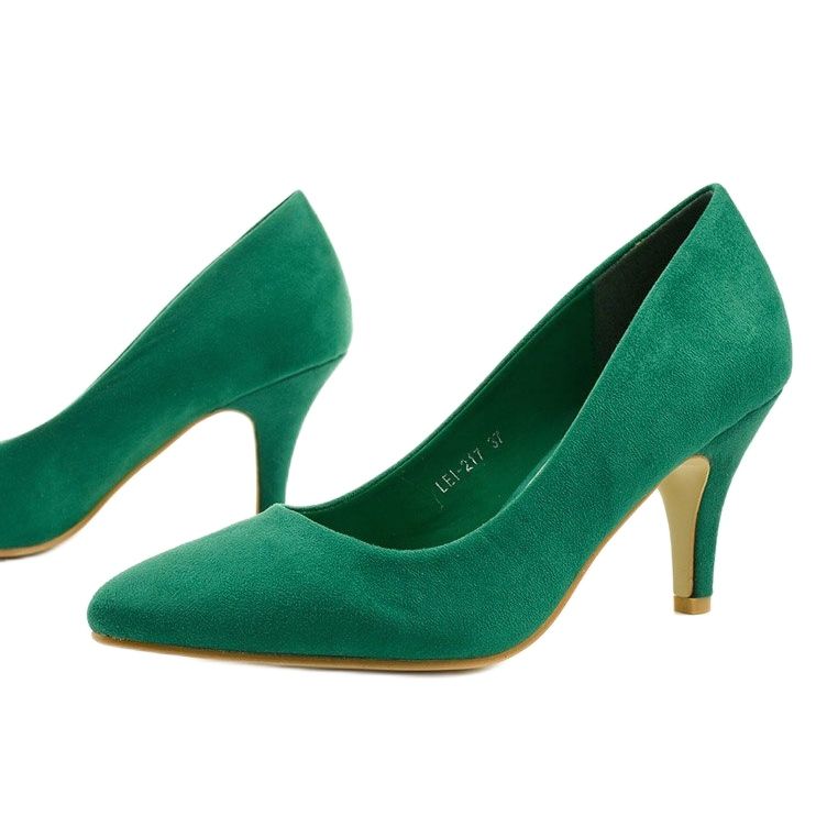 Green classic X8053 suede heels 2