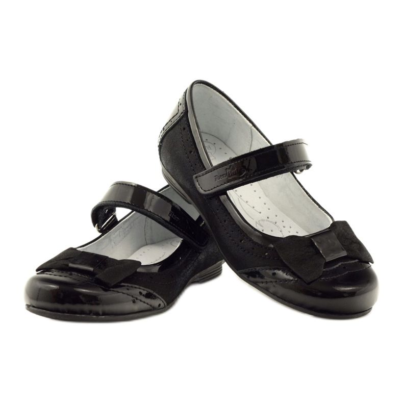 Ballerinas black leather bow Ren But 4202 3