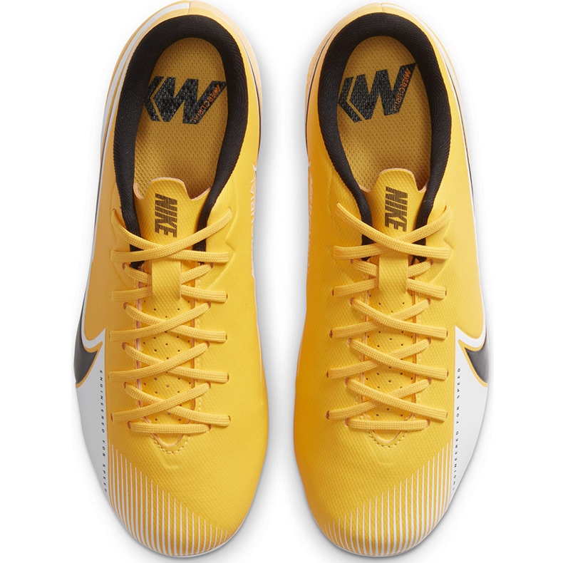 Nike Mercurial Vapor 13 Academy FG / MG Junior AT8123 801 football shoe orange yellow 1