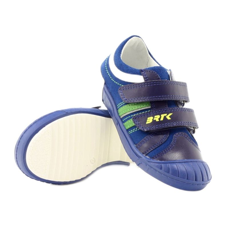 Boys' shoes Bartek 65498 navy blue white green 3