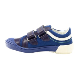 Boys' shoes Bartek 65498 navy blue white green 2