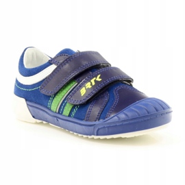 Boys' shoes Bartek 65498 navy blue white green 1
