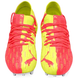 Puma Future 5.1 Netfit Osg Fg Ag Junior 105946 01 football boots for children yellow red 2
