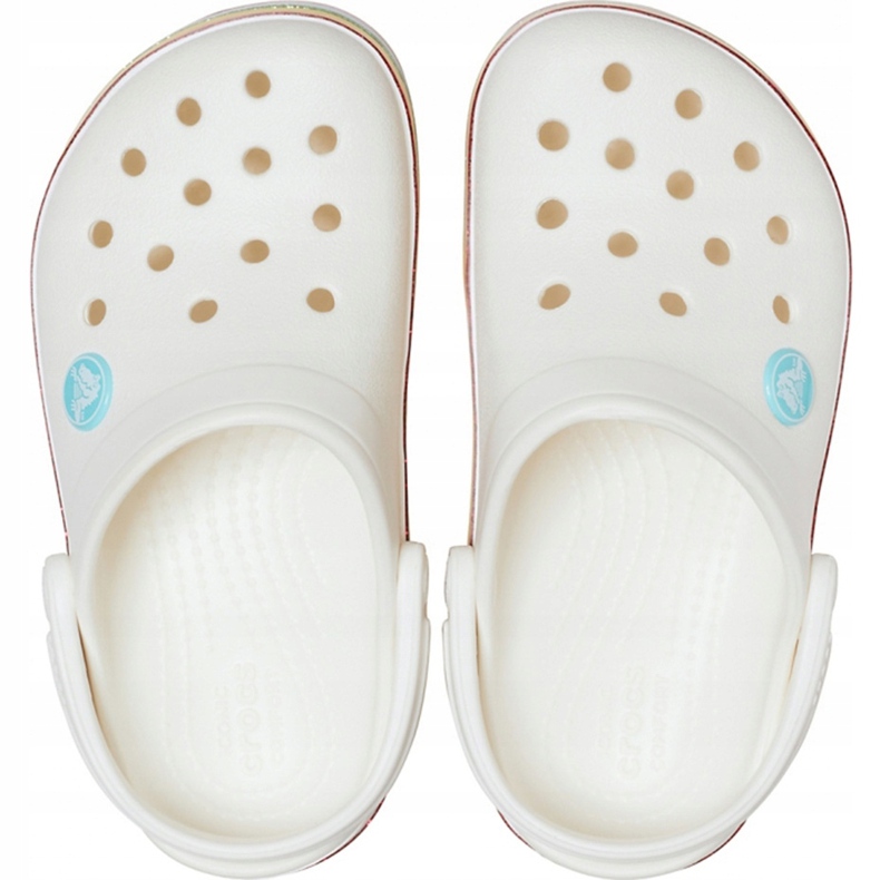Crocs for kids Crocband Rainbow Glitter Clg K white 206151 100 1