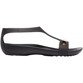 Crocs women's sandals Serena Metallic Bar Sdl W black-gold 206421 751 1