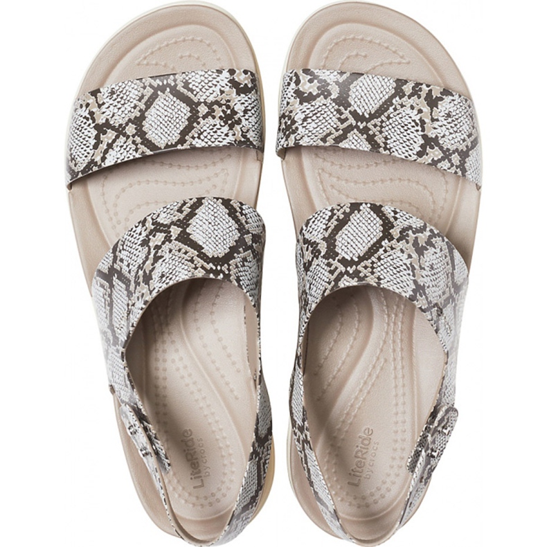 Crocs women's sandals Brooklyn Low Wedge W multi stucco 206453 93T beige 1