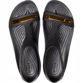 Crocs women's sandals Serena Metallic Bar Sdl W black-gold 206421 751 2