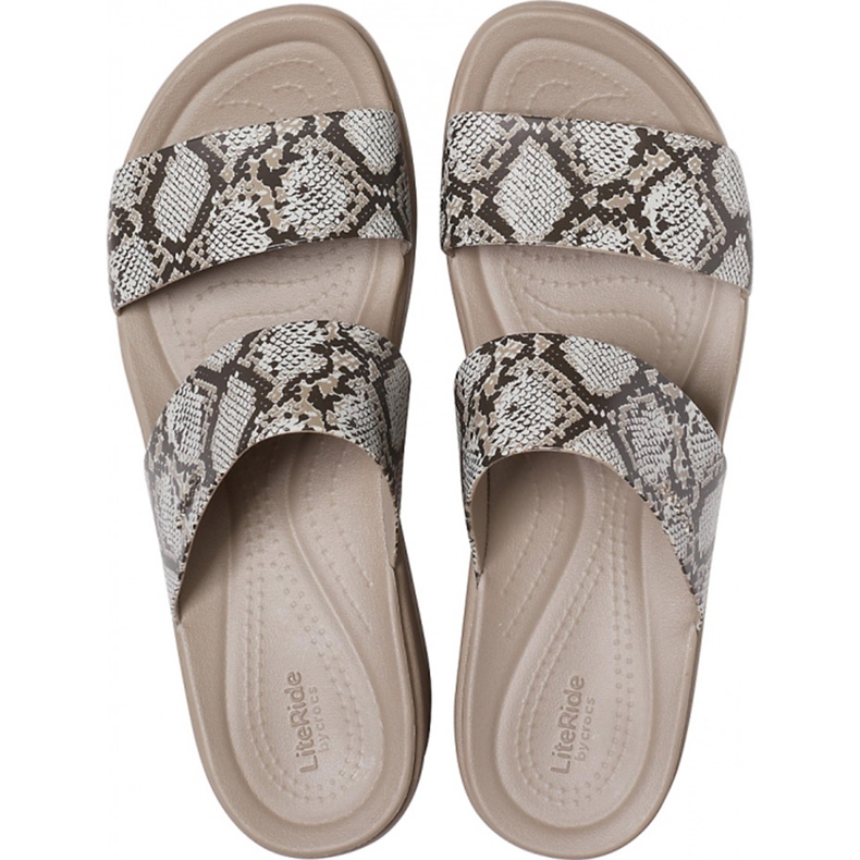 Crocs Women's Slippers Brooklyn Mid Wedge W Multi Stucco 206219 93T beige 1