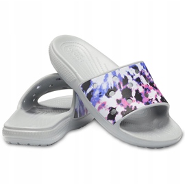 Crocs Women's Classic Crocs Tie Dye Mania Slide 206481 97K grey multicolored 1